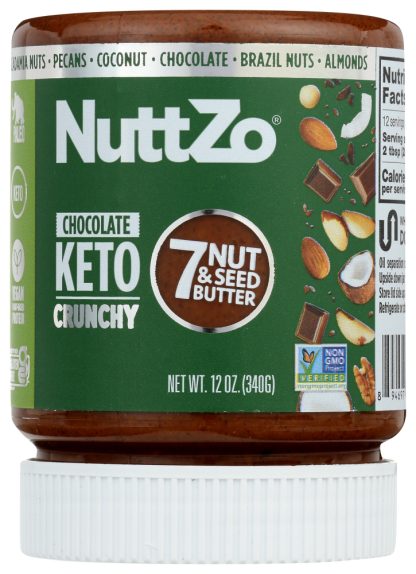 NUTTZO: Chocolate Keto Crunchy Spread, 12 oz