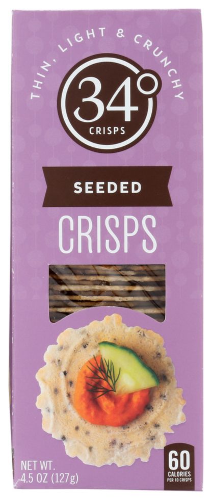 34 DEGREES: Crisps Seeded, 4.5 OZ