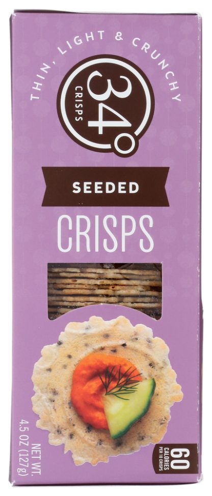 34 DEGREES: Crisps Seeded, 4.5 OZ