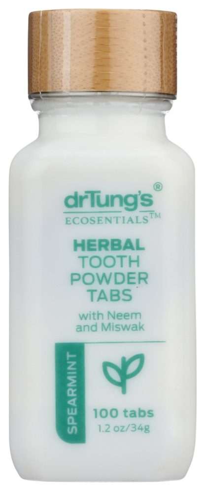 DR TUNGS: Toothpowder Tabs Spearmint, 100 tb
