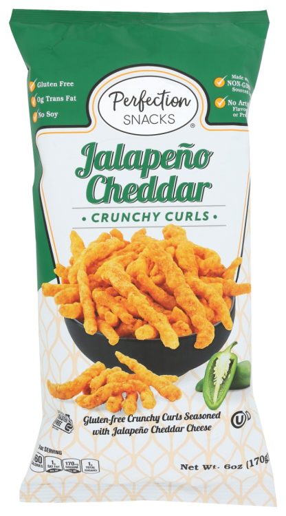 PERFECTION SNACKS: Jalapeno Cheddar Crunchy Curls Gluten Free, 6 oz