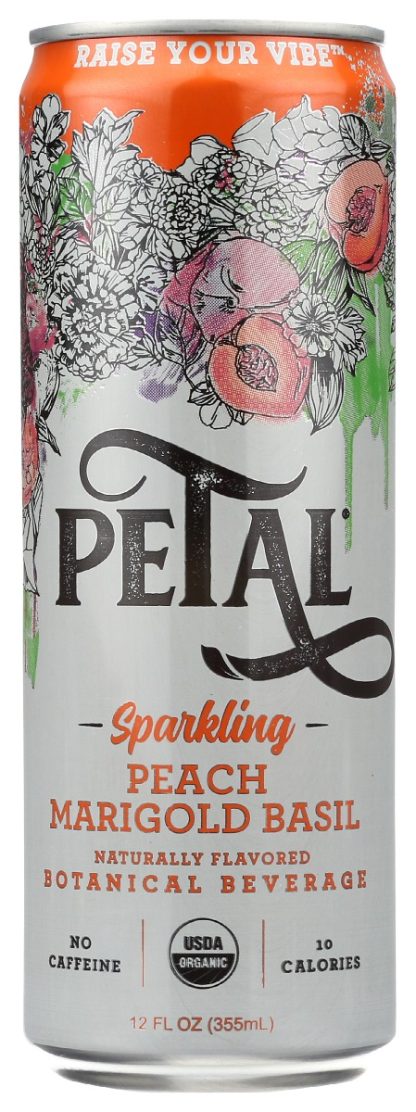 PETAL: Sparkling Peach Marigold Basil, 12 FL OZ