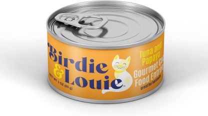 BIRDIE & LOUIE: Tuna and Papaya Wet Cat Food Gourmet Entrees, 3 oz