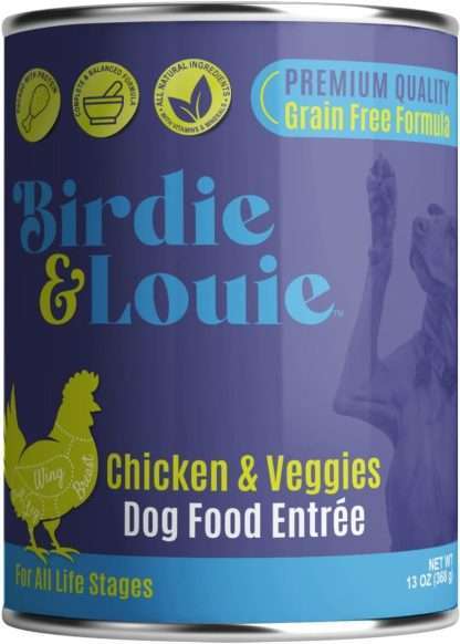 BIRDIE & LOUIE: Wet Dog Food Real Chicken and Veggies, 13 oz