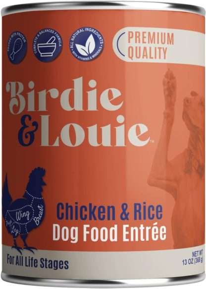 BIRDIE & LOUIE: Wet Dog Food Real Chicken and Rice, 13 oz