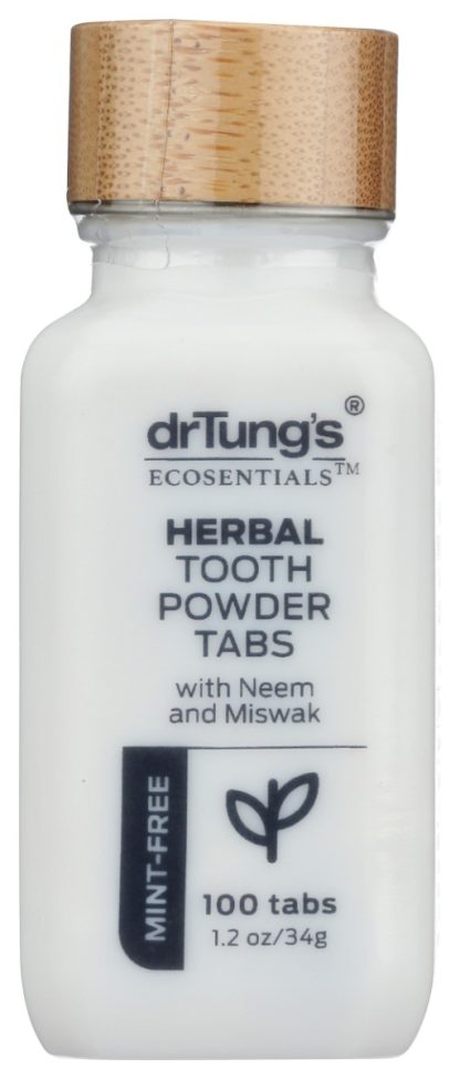 DR TUNGS: Toothpowder Tabs Mint Free, 100 tb