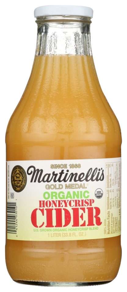 MARTINELLI: Organic Unfiltered Honeycrisp Apple Cider, 33.8 FL OZ