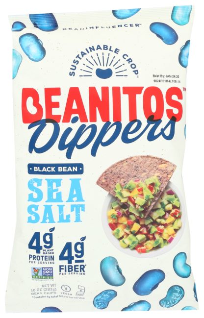 BEANITOS: Black Bean Chips With Sea Salt, 10 oz