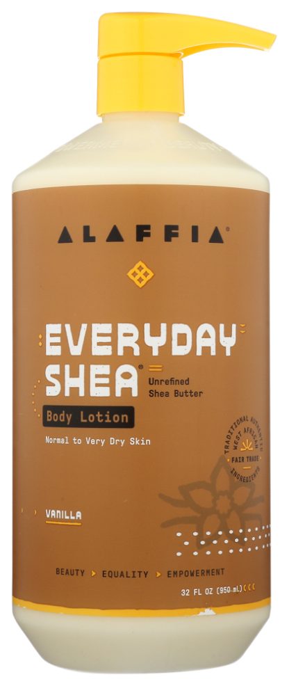 ALAFFIA: Everyday Shea Body Lotion Vanilla, 32 FL OZ