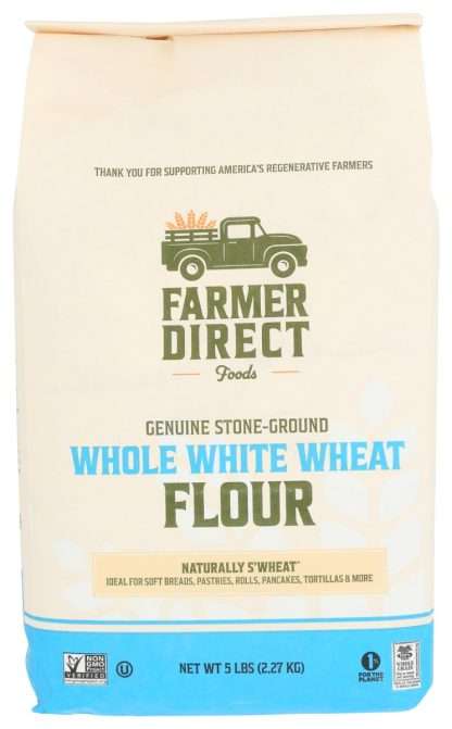 FARMER DIRECT FOODS: Flour Whole White Wheat, 5 lb