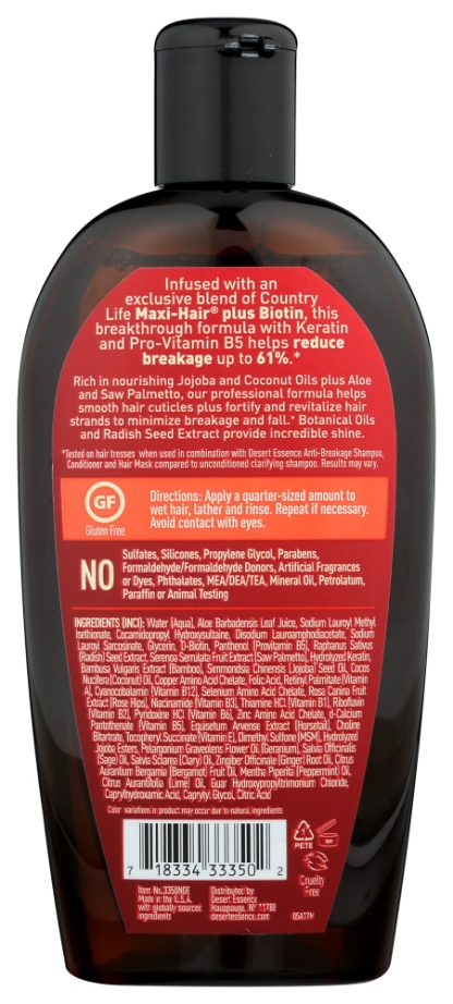 DESERT ESSENCE: Shampoo Anti Breakage, 10 fl oz