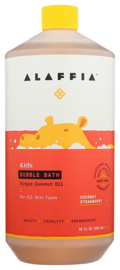 ALAFFIA: Bath Bubble Coconut Strwb, 32 FL OZ