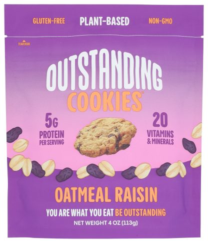 0UTSTANDING: Cookies Oatmeal Raisin, 4oz