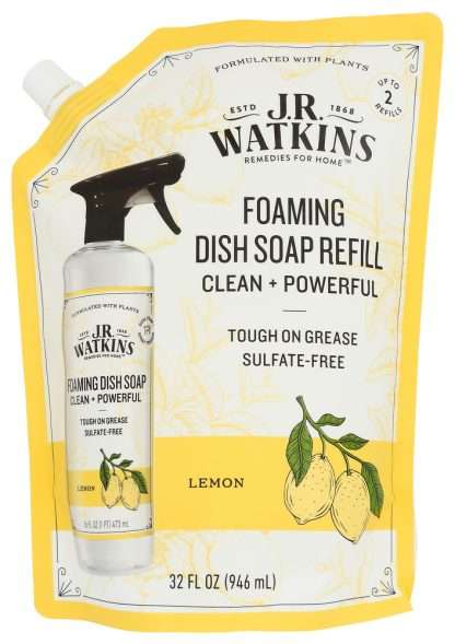 WATKINS: Soap Dish Foamn Lemon Ref, 32 FL OZ