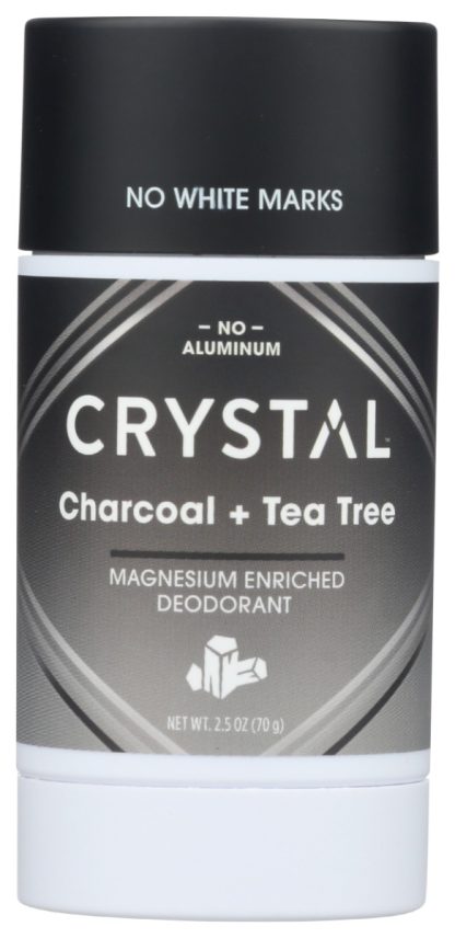 CRYSTAL BODY DEODORANT: Deodorant Charcl Tea Tree, 2.5 OZ