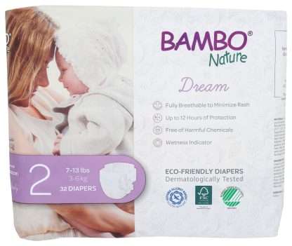 BAMBO NATURE: Diapers Baby Size 2, 32 pk