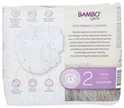 BAMBO NATURE: Diapers Baby Size 2, 32 pk