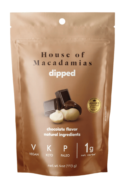 HOUSE OF MACADAMIAS: Nuts Dipped Chocolate, 4 oz